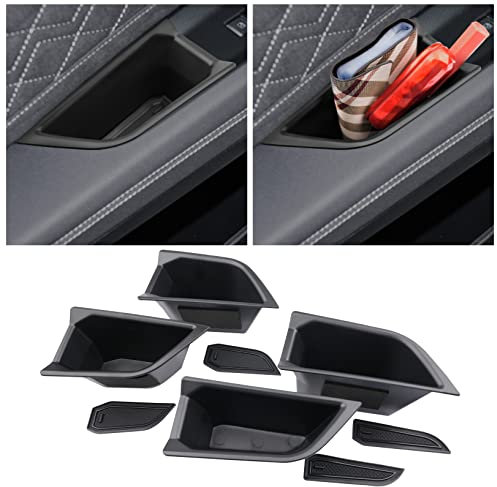 CDEFG Kompatibel mit Audi Q4 etron 2021 2022 2023 2024 2025 Auto Aufbewahrungsbox Q4 e-tron Autotür Innenrahmen Box Abdeckungen Storage Box Q4 Sportback e-tron 2023 2024 Zubehör (4 Stück)