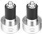 Motorrad Lenkerenden, 2 Stück 22mm Motorradlenker Lenkerendengewichte Motorrad Universal Lenkergewichte, Lenker Gewichte Vibrationsdämpfer Lenkergriffe Gewichtsausgleichsstecker(Silber)