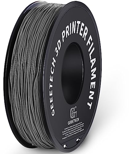 GEEETECH TPU Filament 1,75 mm +/- 0,02 mm für 3D Drucker, 1KG 1 Spool Grau