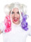 Harlekina Perücke - Verrückte Hofnärrin - Kostüm-Zubehör Karneval, Halloween & Motto-Party