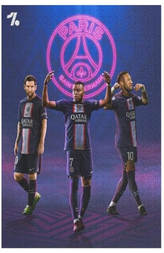 Messi Neymar Mbappe Puzzle Erwachsene Und Kinder Fußballspieler Puzzles 1000 Teile Wooden Puzzles Bildung Spielzeug Spiel Familie Dekoration 1000 PCS