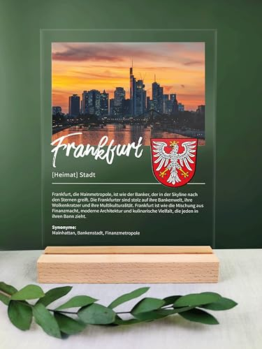 Frankfurt Geschenk personalisiert - Acryl Geschenk - Definition: Frankfurt - Frankfurt Souvenir, Frankfurt Geschenk, Frankfurt Deko, Frankfurt Dekoartikel