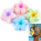 Neue Perlglanz Hawaii Blumen-Haarklammern,8 cm große Plumeria Blumenklammer, dünnes, dickes, lockiges Haar für Damen, Rutschfeste Hibiskus-Haarklammern, Strandurlaub-Haarschmuck für Damen und Mädchen