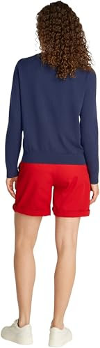 Tommy Hilfiger Damen Strickjacke Cardigan Jersey Fine mit Knopfleiste, Blau (Dark Night Navy), M