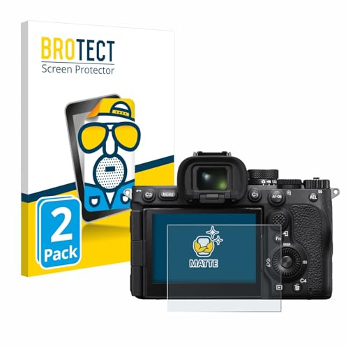 BROTECT Schutzfolie für Sony Alpha 7R V | 2 Stück Entspiegelnder Displayschutz Made in Germany Matte Displayschutz-Folie Anti-Reflex Anti-Fingerprint Einfache Montage