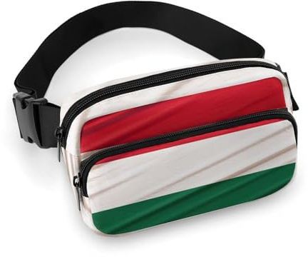 Bauchtasche mit Italien-Flagge, bedruckt, Hüfttasche, leichte Gürteltasche für Reisen, Sport, Wandern, Laufen, Italien-Flagge, 20 x 13 cm, Flagge Italien, 7.9 X 5.1 in
