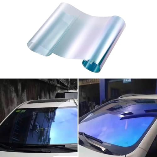 TANGSIYANG TöNungsfolie Auto 50x300cm Auto Fenster Tönung Folien Solar Schutz Film Windschutzscheibe Vorne Hinten Fenster Tönung Scheiben TöNungsfolie Auto