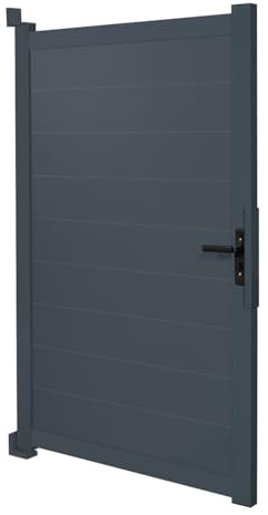 IDMarket - Schlupftür 100 x 160 cm aus anthrazitgrauem Aluminium