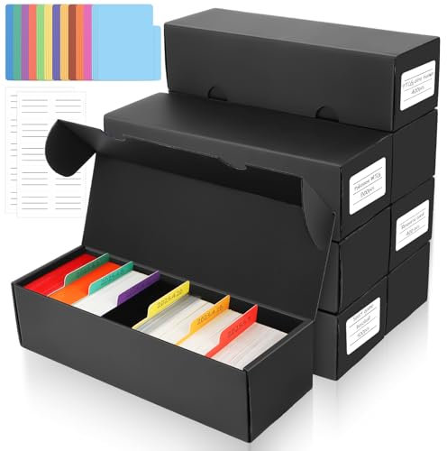 HIMOMO Scatole Porta Carte Collezionabili, Box Porta Mazzo per Carte MTG Contiene 6000+ Carte, Con 48 Divisori e 2 etichette Porta Carte per TCG,MTG,PTCG Carte (Contiene 6000+ Carte)