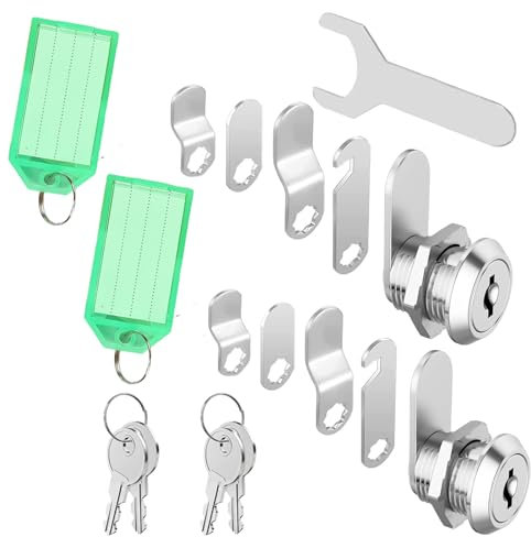 Serrure boite aux lettres 20mm, Barillet boite aux lettres avec 2 label 2 Clés 10 Plaques de Verrouillage Différentes, Serrure boite aux lettres ptt agréé Serrures D'armoire à Outils, Casier