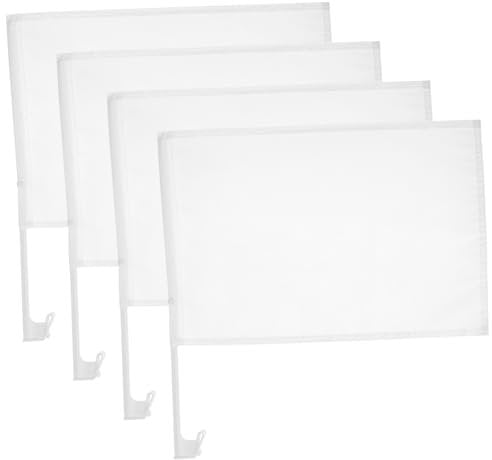 SWOOMEY 4pcs Diy Custom Flag Maker Blank Hand Flags for Decorations and Competitions