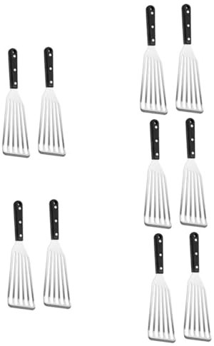 Milisten 10pièces Spatule Acier Anti-brûlure De Ustensiles De Cuisine Ergonomiques pour Poisson Steak Et Hamburger Outils De pour Maison Et Restaurant
