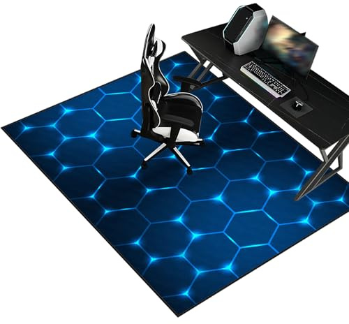 Schreibtischstuhl Unterlage Bodenschutzmatte Gaming Bürostuhlunterlage Bürostuhl Teppich Unterlage 70 x 120 cm Bodenschutz Teppichschoner für Parkett Laminat Hartböden Teppichboden Bürostuhl Matte