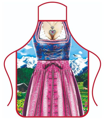 TAKONE Oktoberfest Schürze Damen – Lustiges Dirndl-Kostüm, 80x60 cm – Für Frauen, Bierfest, Küche, Motto-Party & Geschenkidee