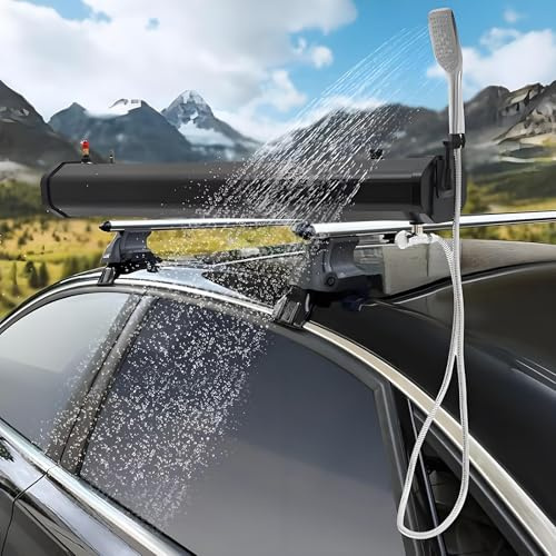 ZYLDDS Réservoir d'eau Pressurisé 18L/20L /30L pour Douche Camping Solaire - Cuve Toiture Voiture Montable sur Barres de Toit | Lavage Auto, Randonnée & Expéditions Hors-Piste 18L