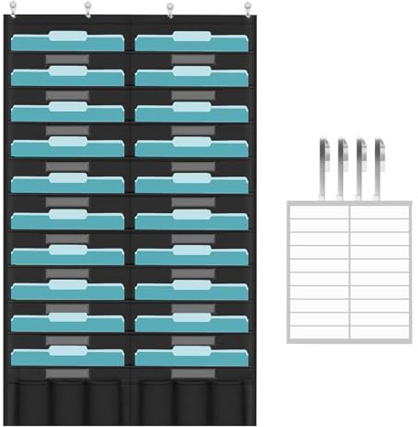 CGACCSD Wand-Aktenordner, Oxford-Platte mit 20 Taschen, Papier-Organizer für Wand, für Dokumente, Briefe, Zuhause, Büro, Schule, Schlafzimmer, Wohnung