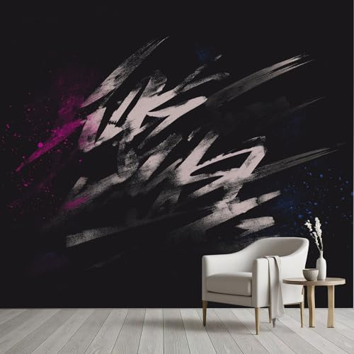 Doodle Moderner Abstrakt Bunte Graffiti Tapete Street Art Schwarz Weiß Fototapete 3D Effekt Wandtapete Tapete Seide Panorama Selbstklebende Tapeten Wohnzimmer Kinderzimmer 200x140 cm