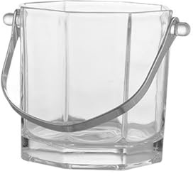 Fête Seau à glace octogonal en verre de 1, L avec poignée for champagne, idéal for un bar ou une fête Bac à boissons