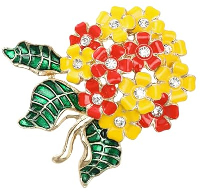Emaillierte Hortensien-Brosche aus Legierung, Blumen-Anstecknadel für Frauen, tragbarer Schmuck, Geschenk, Party-Zubehör, Legierung, Hortensien-Brosche, Eine Größe, Wie beschrieben