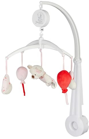Sterntaler Mobile Bär Betty, Baby-Einschlafhilfe, Kinderzimmer Spielzeug, weicher Bouclé und kuscheliger Flausch, wattiert, Melodie: Brahms Wiegelied, 57×34×45 cm, rosa