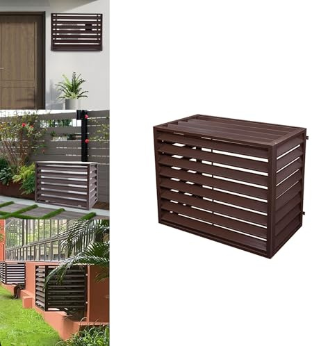 L110*W60*H80 Copertura per Pompa di Calore Esterna, Copri Condizionatore Robusto - Evita Esposizione al Sole, Per Carichi Pesanti, Giardino copri condizionatore Ywanwj Tetto a lamelle