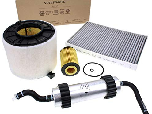 Original Filterpaket Kompatibel mit A4 (8W) Q5 (FY) A5 (F5) 2.0L TDI Motor | Filter Inspektionspaket 4-teilig Service Öl Luft Pollen Dieselfilter für DEUC DEUB DEUA DESA DETA DETA DEUB DEUA DESA DETA