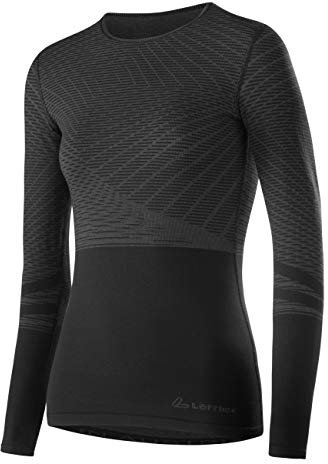 Löffler Damen Shirt DA. LA TRANSTEX WARM HYBRID, Schwarz, 36/38, 23149