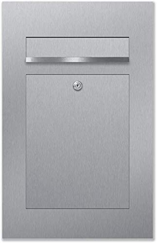 Edelstahl Briefkasten B2, moderner Premium Design Unterputzbriefkasten