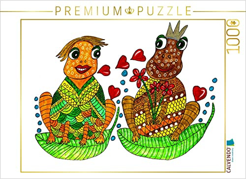 CALVENDO Puzzle Verliebte Frösche | 1000 Teile Lege-Größe 64 x 48 cm Foto-Puzzle für glückliche Stunden