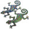 Yardwe 2Er Set Gecko Wanddeko Metall – Asiatische Eidechsen Skulptur FüR Garten, Terrasse, Zaun, Veranda Und Zuhause – Einfach AufzuhäNgen