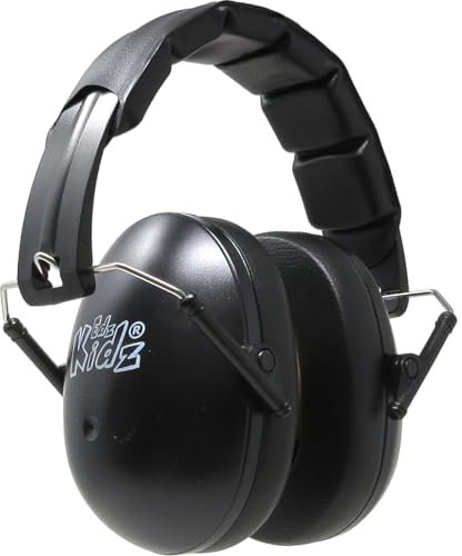 Edz Kidz. Kids Ear Defenders Children Girls Boys Toddlers and Teens. Hearing Protection for Kids. Earmuffs for Autism. Great Noise Reduction. CE Certified (Black)
