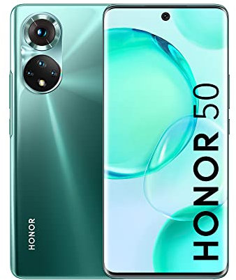 HONOR 50 Téléphone Portable 5G sans SIM Débloqué 6 + 128 Go Smartphone avec Caméra 108 MP 120 Hz 6.57 Pouces Ecran Incurvé Android 11 Garantie 2 Ans (Reconditionné)