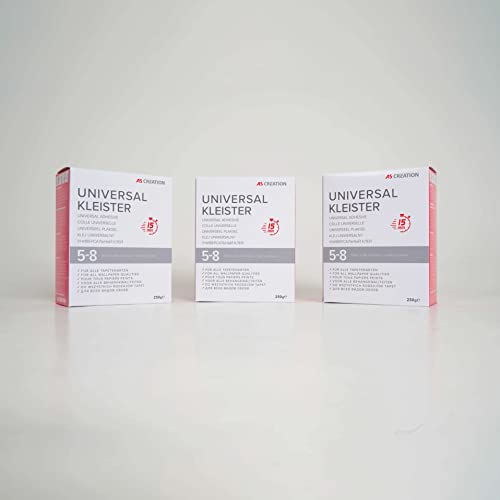 A.S. Création Kleister Tapetenkleister Universalkleister einfache und schnelle Verarbeitung für ca. 20 Tapetenrollen 3x 250 g 76045