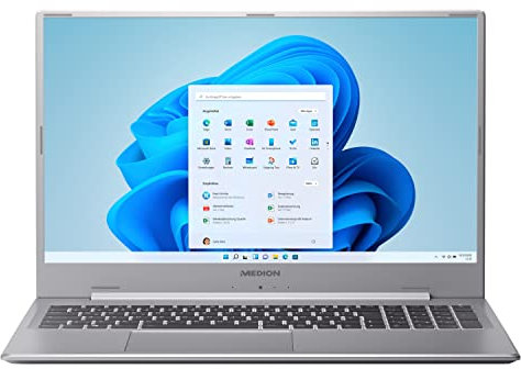 MEDION S17405 43,9 cm (17,3 Zoll) Full HD Notebook (Intel Core i5-1135G7, 8GB DDR4 RAM, 512GB PCIe SSD, Intel Iris Xe Grafik, HD Webcam, Win 11 Home)