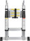TREPPE Teleskopleiter aus Aluminium, doppelseitig, 4,4 m (2,2 m + 2,2 m)