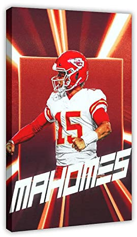 TSALF Poster Kunstdrucke Kein Rahmen Patrick Mahomes Poster Portrait Art 2 Wandkunst Gemälde für Wohnzimmer Schlafzimmer 50x70cm