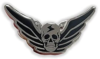 Clj Charles Le Jeune Pin's Tête De Mort Ailée, Biker - Tête de mort - qualité de finition - Epingle - Broche - Badge - PINS GOTHIQUES