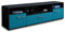 Lqliving TV-Board Lowboard Bionda, Korpus in anthrazit matt, Front im trendigem Türkis (180x49x35cm), mit Metall Griffen, Made in Germany