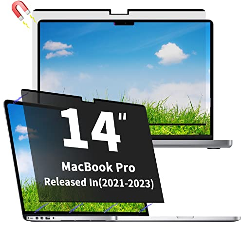 Phimoos Magnetischer Blickschutzfolie für MacBook Pro 14 Zoll (2021-2024, M1/M2/M3/M4), Anti Glare,Anti Blaulicht, Abnehmbar Blickschutzfilter Anti Spy Privacy Screen