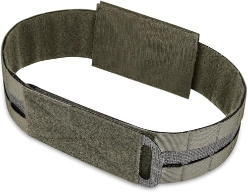 PETAC GEAR Tactical Replacement Cummerbund, Laser Cutting Tegris Cummerbunds,3 Rigid MOLLE Tactical Kit (Ranger Green, L)