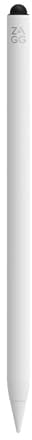 ZAGG Pro Stylus 2 Pen für iPad [2018 & Neuer], kabellos Laden, magnetischer Halt, klick-Einschalten, Doppelspitze, Neigungserkennung, Handflächenerkennung, Lange Akkulaufzeit, LED-Anzeige (weiß)