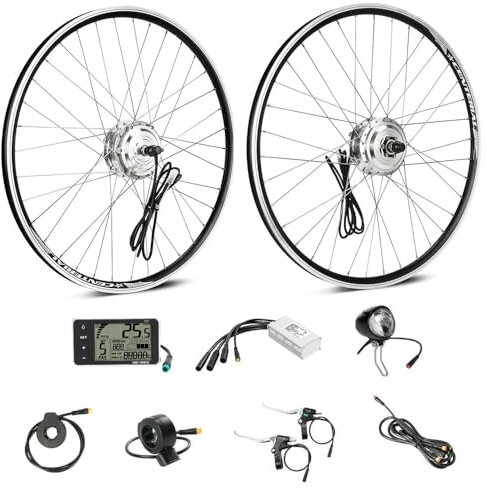 SEASON 20/24 / 26/28 / 700C Zoll Ebike Umbausatz 36V 250W Brushless Getriebe Vorderrad Nabenmotor, Elektrofahrrad Conversion Kit | LCD Display, Sensor (28'' 700C 250W / 25km/h)