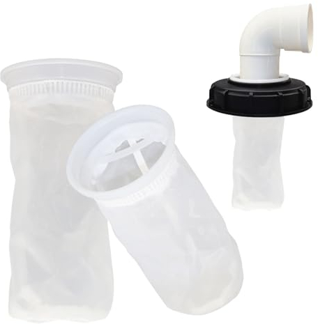 Zueyen Lot de 2 filtres de couvercle IBC, lavables, en nylon, accessoires pour réservoir DN75, réservoir IBC, accessoires en plastique