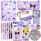 Ensemble Cadeau de Fournitures Scolaires,Trousse à Crayons,Papeterie Bureau Cute,Fournitures Scolaires Kawaii,Stylos à Bille,Porte-clés,Marque Pages,Cordon,Autocollants,Bloc Notes,Cadeaux pour Enfants