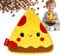 Comfheat Pizza Slice Microwave Heating Pad - Hot & Cold Therapy with Natural Flaxseed Filling, Moist Heat for Pain Relief of Abodomen, Shoulder, Removable Washable Cover, Unscented Natural Heat Pack