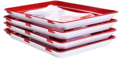Suixtil 4 STK Food Preserving Tray Kunststoff Einmachglas Magic Stretch Film Closure Vakuum Seal Food Preservation Kitchen Tools Sealed Storage Container