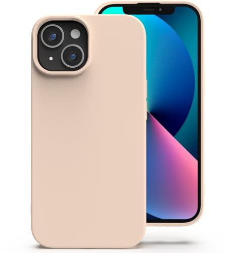 Zuvirelx Silikon Handyhülle für iPhone 13 Mini Hülle, Weiches Griff, Dünne, Minimalistisch, Stoßfest, rutschfest, Taschenpassend - Helles Pink