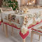 PETTI Artigiani Italiani - Nappe Noël, Nappe de Table Noël, Nappe de Table Rectangulaire, Nappe Anti-Taches, Nappe Rouge Noël, 140x360 cm, Vintage Xmas, 100% Made in Italy