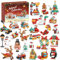 Adventskalender 2024 Kinder für Weihnachten Bauspielzeug,Mini Bausteine Blocks,Weihnachts Countdown 12 in 1 Blocks Spielzeug 864 Pcs,Weihnachts Geschenk für Erwachsene Jungen und Mädchen(Rot)