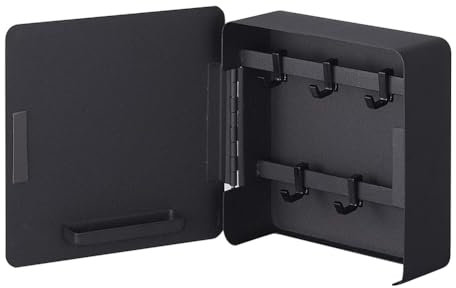 Yominerr Tableau à clés mural - Étagère magnétique - Armoire à clés - Porte-clés - Organiseur - Noir